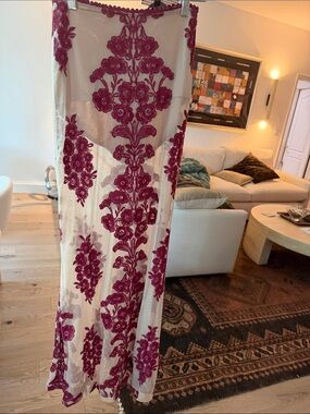 For Love and Lemons Sheer lace maxi skirt